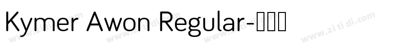 Kymer Awon Regular字体转换
